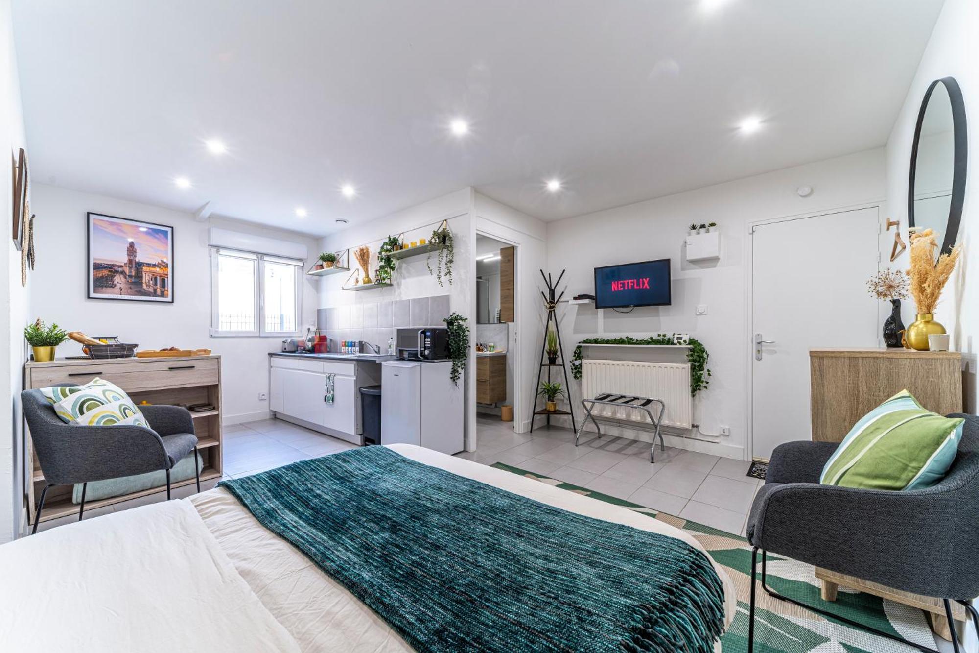 Le Cosy - Free Parking - Proche Gares Lille - Netflix - Wifi Apartment Mons-en-Baroeul Luaran gambar
